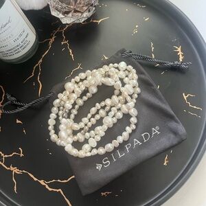 Silpada Authentic Goddess Fresh Water Sterling Silver Pearl Bracelet (5) NWOT💎
